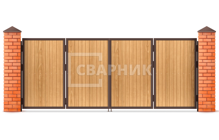 Подъемно-складные ворота для гаража 2500×2500 СВВ-1325 — фото 1