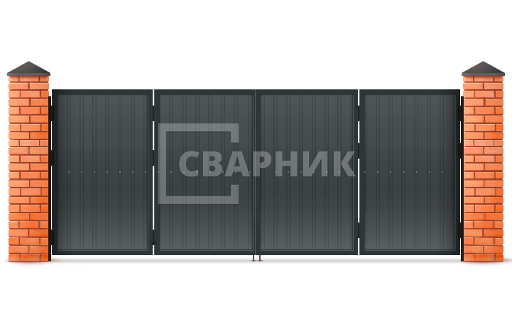 Ворота гармошкой автоматические 2250×1750 СВВ-1315 — фото 1