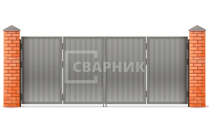 Ворота книжка для забора 2500×2000 СВВ-1318 — фото 1