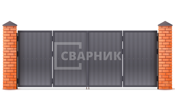 Ворота книжка 2500×2250 СВВ-1310 — фото 1