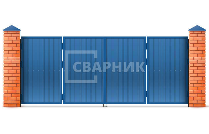 Ворота складные металлические 2500×2750 СВВ-1300 — фото 1