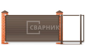 Откатные ворота Люкс 2200×3000 СВВ-8973