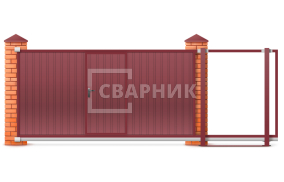 Раздвижные боковые секционные ворота Doorhan с уплотнителями 3600×2200 СВВ-8979
