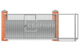 Откатные ворота под ключ 6 метров 6000×2300 СВВ-4997