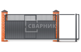 Алюминиевые откатные ворота Алютех 1750×2000 СВВ-2593