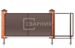 Откатные ворота под ключ Алютех 3600×2200 СВВ-2647