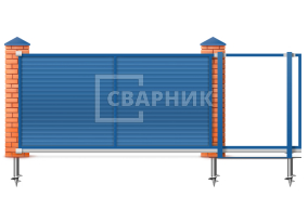 Откатные ворота 7000×1800 СВВ-5068