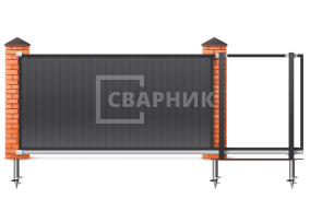 Откатные ворота Херман металлические 2000×2100 СВВ-2899