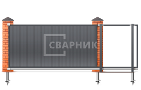 Ворота откатные Алютех 2500×3000 СВВ-2572