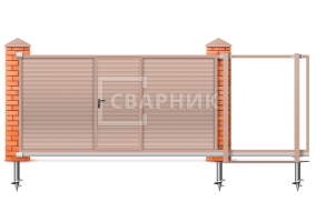 Алюминиевые откатные ворота Алютех 2250×2800 СВВ-2563
