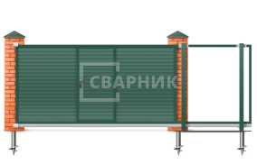 Откатные ворота Алютех 2200×3200 СВВ-2644