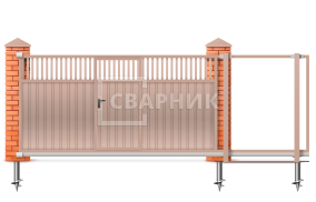 Откатные ворота Hormann с приводом и ручками 3500×2000 СВВ-2911