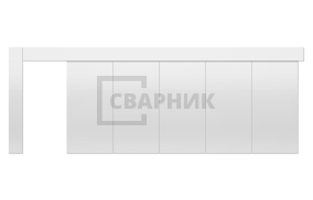 Раздвижные откатные ворота 3500×2000 СВВ-2431