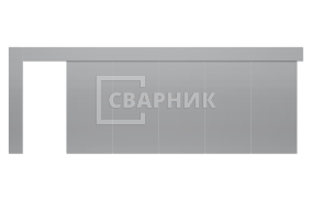 Откатные ворота с фундаментом 4000×4000 СВВ-2169