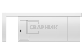Откатные противопожарные ворота 2000×2500 СВВ-2091