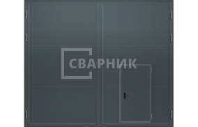 Ворота для паркинга распашные сэндвич 3500×4500 СВВ-8883