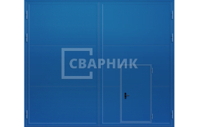 Ворота распашные промышленные из сэндвич панелей 4500×4000 СВВ-2488