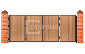Распашные ворота книжка 2250×2250 СВВ-1358
