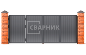 Ворота гармошка въездные 3000×2250 СВВ-1303