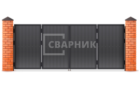 Гаражные ворота распашные откатные автоматика 2250×3000 СВВ-1295