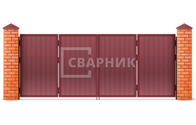 Ворота гармошкой автоматические 2250×2750 СВВ-1328