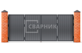 Ворота гармошка въездные автоматические 3000×2250 СВВ-1349