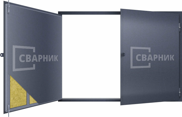 Ворота для гаража теплые для дома ВГМ-57 — фото 1