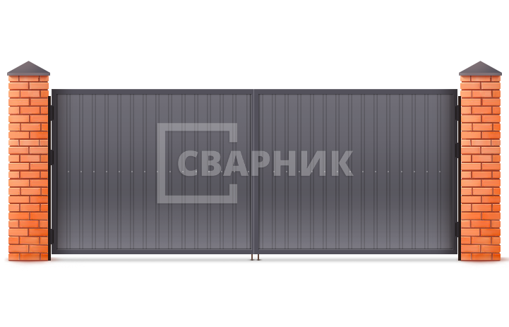 Ворота оцинкованные 2500×2000 СВВ-7009 — фото 1