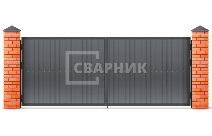 Ворота из профильной трубы 2000×2250 СВВ-6880 — фото 1