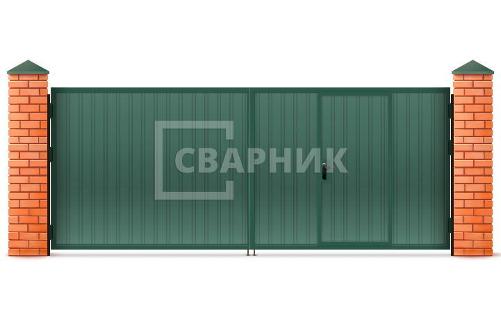 Ворота распашные автоматические Doorhan 2750×3000 СВВ-5398 — фото 1
