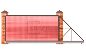 Раздвижные ворота откатные 2000×3000 СВВ-3732