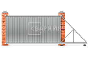 Откатные ворота на дачу 2600×1800 СВВ-3770
