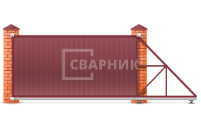 Откатные ворота 8000×2100 СВВ-5116