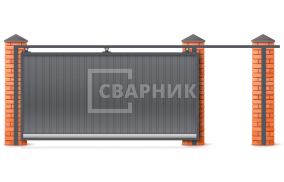 Откатные ворота под ключ 12 метров 12000×3000 СВВ-5297