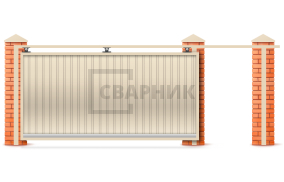 Ворота откатные механические 4.5 метров 4500×2900 СВВ-4757