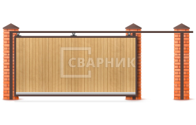 Откатные ворота 5 м 5000×2900 СВВ-4838