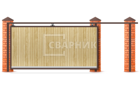 Ворота откатные механические 9 метров 9000×2200 СВВ-5153
