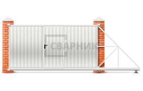 Откатные ворота под профлист 3600×2200 СВВ-4572