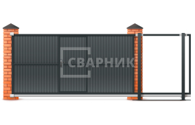 Откатные ворота под ключ 5.5 метров 5500×2300 СВВ-4931