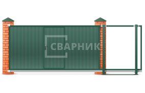 Автоматические ворота с калиткой 3600×2200 СВВ-4216