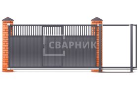 Механические ворота для забора 1750×2000 СВВ-3483