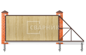 Откатные ворота 8 м 8000×2800 СВВ-5069