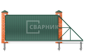 Откатные ворота в гараж 1750×2000 СВВ-3830