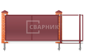 Ворота откатные консольные 3600×2200 СВВ-3371