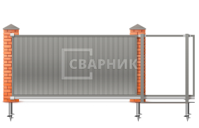 Раздвижные ворота откатные 2800×2000 СВВ-3742