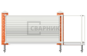 Откатные ворота 7000×2100 СВВ-5064