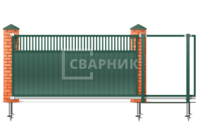 Ворота откатные дачные 2200×2500 СВВ-3709