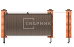 Откатные ворота 7000×2700 СВВ-5015