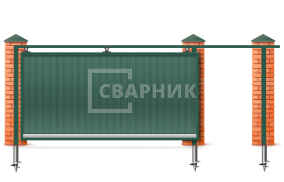 Ворота откатные механические 4.5 метров 4500×2200 СВВ-4769