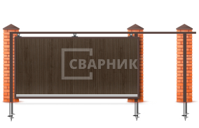 Подвесные консольные ворота 4000×2000 СВВ-3907